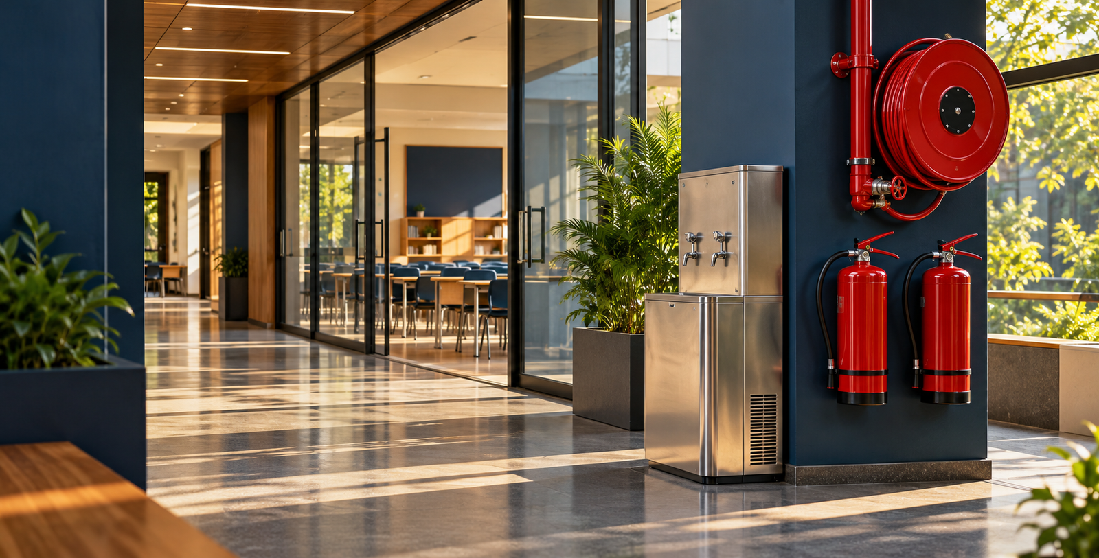 Illustrative building safety and clean water solutions